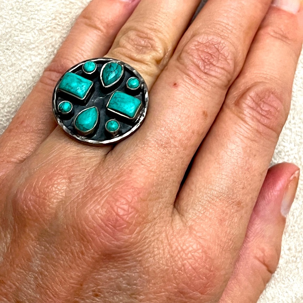 Fancy Turquoise Ring - image 1